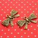 20 breloques en bronze antique noeud papillon charms 20x11mm ch0730 