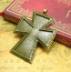 5 breloques charms croix , bronze antique nickel 68x48mm ch0972 gratuit 
