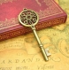 5 breloques sketeton charms clés antique bronze pendentifs clés 70x25mm ch1146 