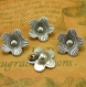 10 breloques antique silver flower charms 14mm ch0394 