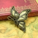 3 breloques en bronze antique papillon charms 53x43mm ch1051 