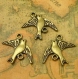 10 breloques en bronze antique swallow breloques breloques oiseaux 21x16mm ch0259 