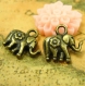 10 breloques en laiton antique de ch0300 12x8mm charms elephant 