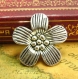 10 breloques antique silver flower charms 22mm ch1400 