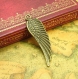 10 breloques en bronze antique wing charms pendentifs 45x14mm ch0872 