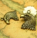 10 breloques brass eagle charms antique aigle de bronze pendentifs 22x18mm ch0649 