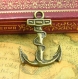 10 breloques en bronze antique anchor charms 32x24mm ch1466 