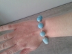 Bracelet perles polymere dégradé de turquoise 