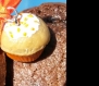 Strap petit cupcake orange avec un noeud 