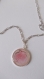 Collier cabochon coquille rose 