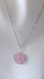 Collier cabochon coquille rose 