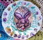 Assiette au dessin motif pâques lapin"printemps " 