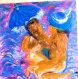 43.tableau peinture-deux femmes - sur la plage !!!tableaux de peinture à l'huile.art contemporain 