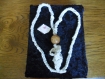 Collier macramé avec perles céramique et de fil de coton !!collier fantaisie perles très tendance . 