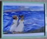 10.tableau peinture-deux filles - sur la plage !!!tableaux de peinture à l'huile.art contemporain 