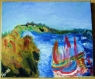 9.tableau peinture-jeu de vagues !!!tableaux de peinture à l'huile.art contemporain 