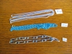 Chaines chaînette / petite chaîne argentée et bleu cordon mixte 