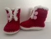 Chaussons/bottines en crochet pour bébé 0 à 6 mois 