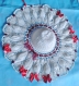 Chapeau en coton au crochet blanc pour décoration 