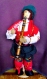 Une petite poupée bulgare traditionnelle en cuillère de bois 
