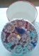 Boîte de rangement ronde en carton de papiers à motifs fleuris avec dentelle et petite canard 