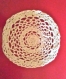 Napperon en crochet fait main coton blanc ronde blanc 16cm 