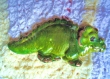 Petit dinosaure vert en plâtre,décoration murale 