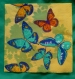 Lot de 5 serviettes papillon 3 plis dimensions 33x33cm 