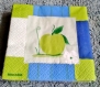 Lot de 5 serviettes en papier motif "pomme vert"3 plis 25x25cm 