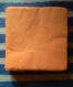 Lot de 5 serviettes en papier orange-mandarine uni 3 plis 25x25cm 