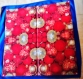 Lot de 5 serviettes papier motif boules de noël rouge 33 cm x 33 cm 3 plis 