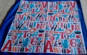 Lot de 5 serviettes papier motif alphabet 33 cm x 33 cm 3 plis 