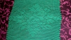 Lot de 2 napperons en crochet fait main coton vert fonce 