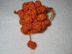 Perle boutons aakads réalisés à partir de fil de soie végétale orange 