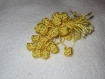 Perle boutons aakads réalisés à partir de fil de soie végétale jaune 