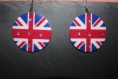 Boucles d'oreilles drapeau royaume-uni et strass 