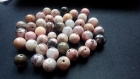 5 perles rondes pierre naturelle 12mm rhodonite a2015 