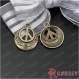 10 breloques en bronze 20mm symbole de la paix d23284 