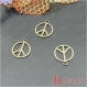 30 breloques en bronze 17.5mm symbole de la paix d21790 