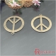 5 breloques en bronze 40mm symbole de la paix d21846 