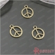 50 breloques en bronze 12mm symbole de la paix d27485 