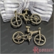5 breloques en bronze 52 * 30mm vélo d24185 
