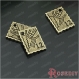 20 breloques en bronze 13 * 10mm timbres recto-verso d26680 