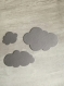 Lot de 10 découpes nuages en papier épais gris