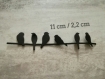 Découpe "oiseaux sur une branche" en papier épais noir 
