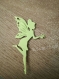 Découpe "silhouette fée" en papier épais vert 