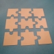 Découpes puzzles - 9 pièces - kraft 