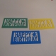 Lot de 3 découpes/embellissements "happy birthday" en papier épais 