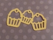 Découpe/embellissement "cupcakes" en papier épais 