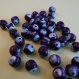 Perle en bois 10 mm couleur pourpre 
